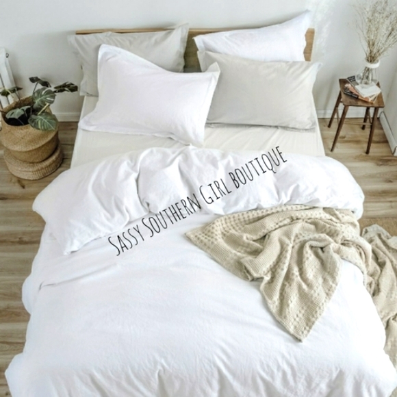 🆕⭐White French linen duvet cover set - Picture 6 of 11